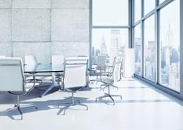 Sound Butler in Konferenzraum Beton Glas